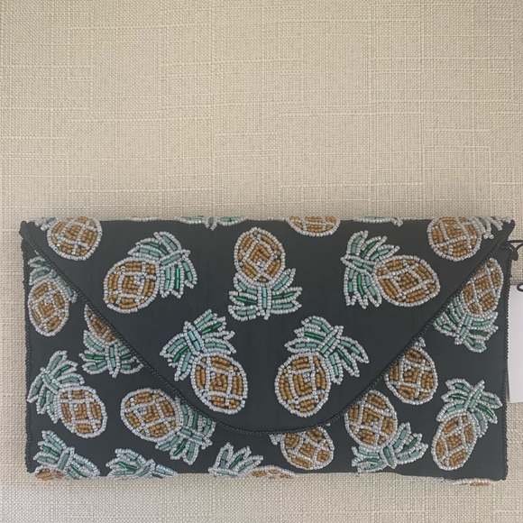 NWT- FROM ST. XAVIER TROPICAL Pineapple Clutch - Picture 3 of 6